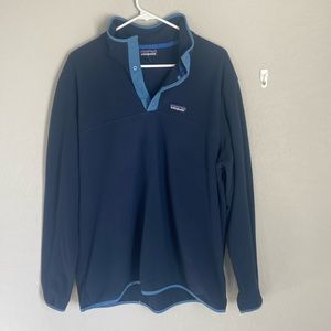 Men’s blue 1/2 button pull over